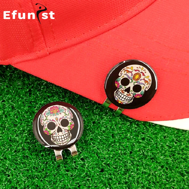 Golf Cap Clip with Magnetic Ball Marker - Stylish and Removable Metal Design
