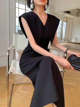 Sleeveless Big Collar Evening Dress Women Solid Maxi Long Dresses Wedding Bridesmaid Elegant Party Dresses 2025 Woman Clothing