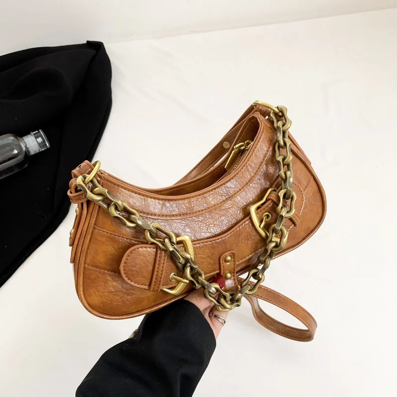 

Женская сумка через плечо из ПУ кожи, с цепочкой