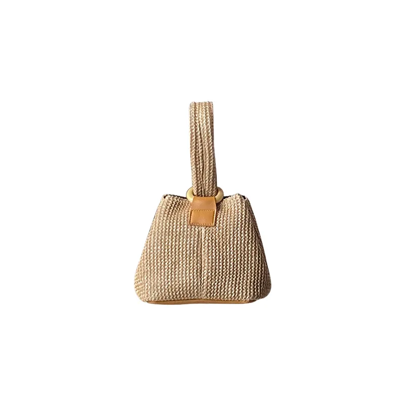 Cute straw woven women's handbag summer chain crossbody bag woven unique small fresh beach casual shoulder bag