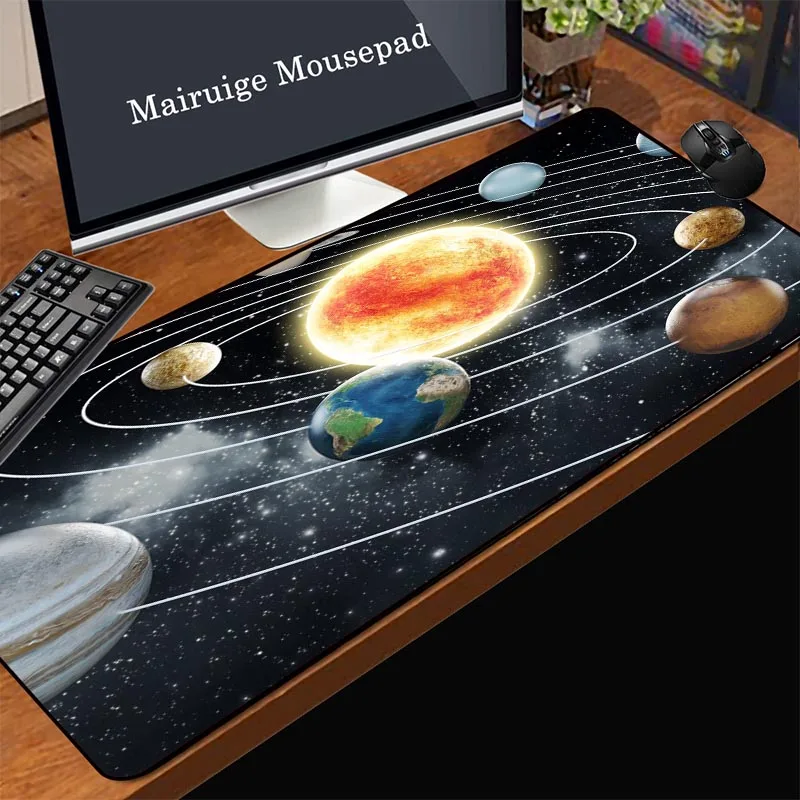 

Mairuige Galaxy Planet Large Gaming Mouse Pad Laptop Desk Pad Pc Computer Keyboard Pad 900x400 Carpet Table Mat Extended Pad