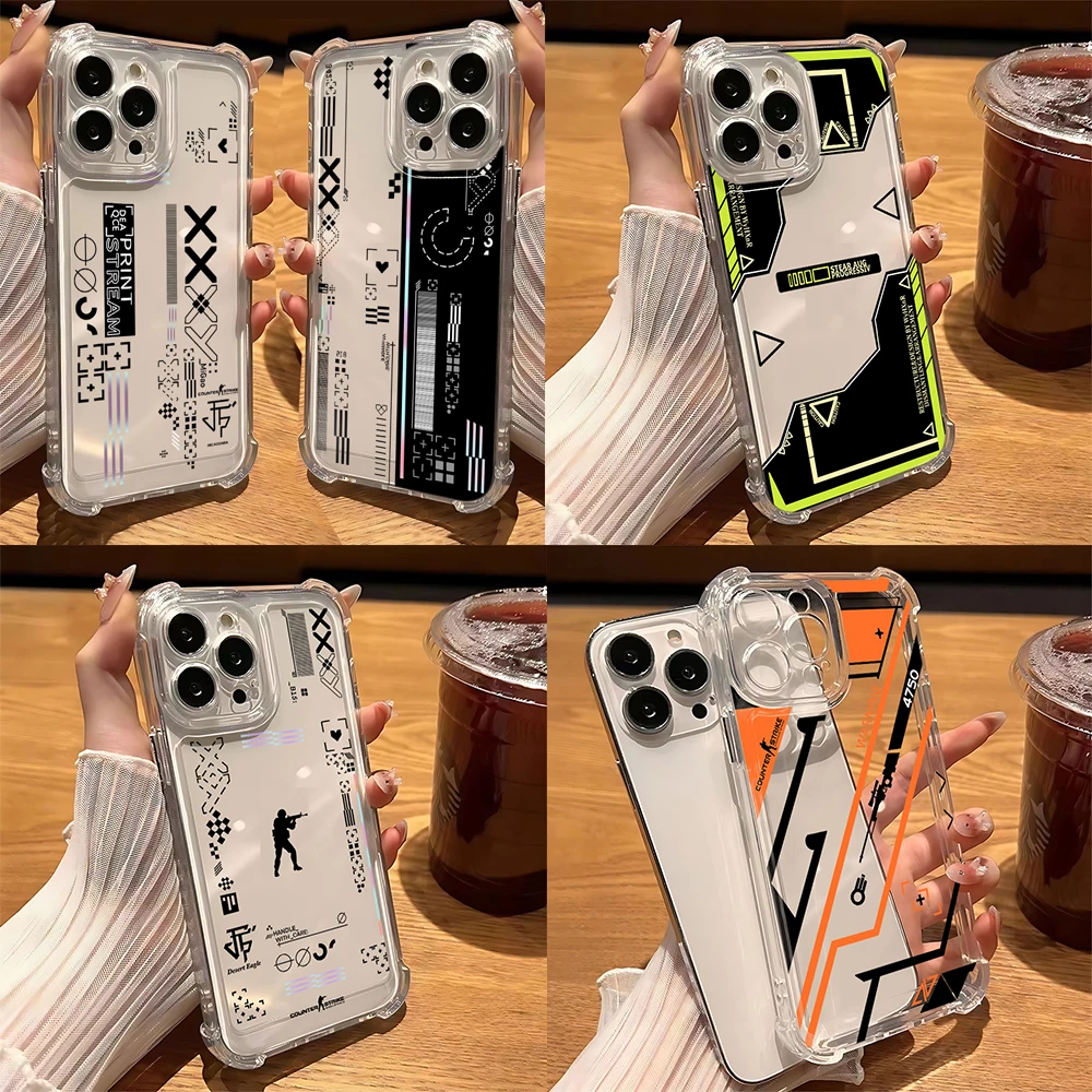 Stylish Anti-Fall Clear Back Fashion Game Phone Case