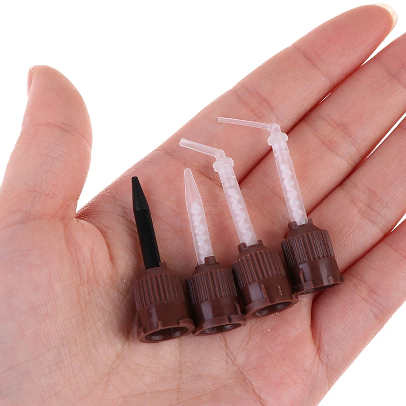 Wholesale 50Pcs/Pack Dental Materials Impression Mixing Tips Temporary Silicon Rubber Dispenser Gun Mix Head Dentist Tools 3.5mm