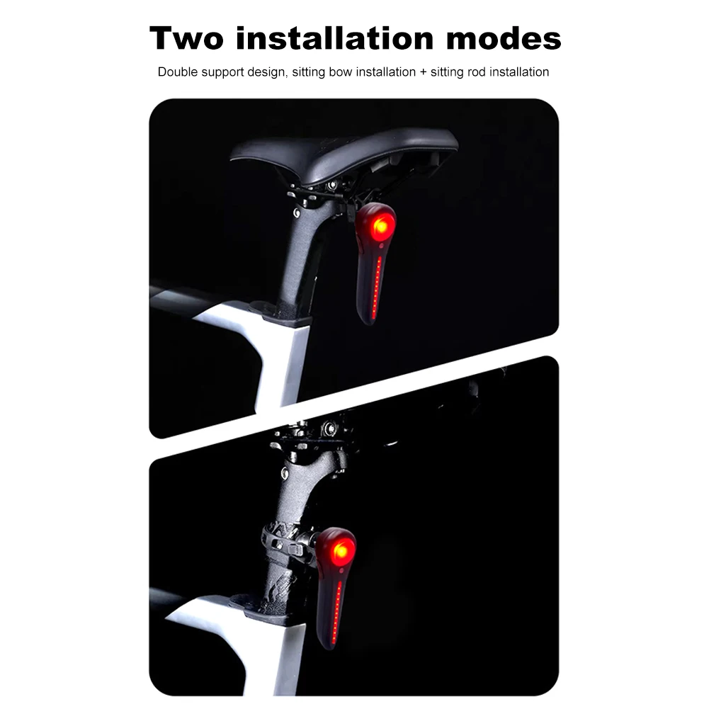 Luz LED Recargable Para Marco De Bicicleta - Impermeable, Con Modos Intermitentes, Ideal Para Seguridad Nocturna