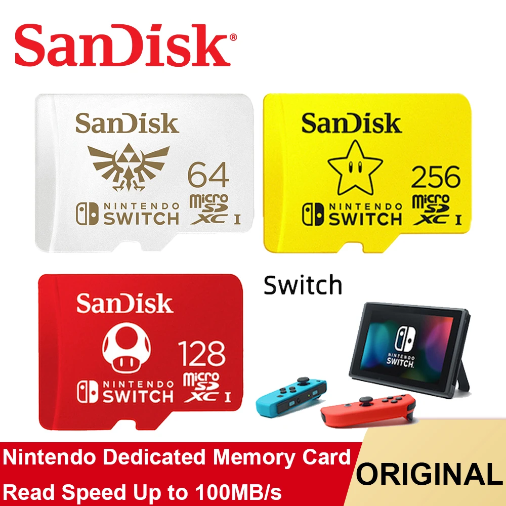 sandisk 16gb memory card SanDisk Memory Cards for Nintendo Switch Dedicated MicroSDXC Card U3 4K 1TB 256G 128G Trans Flash Card For Game Expansion Card flash memory card