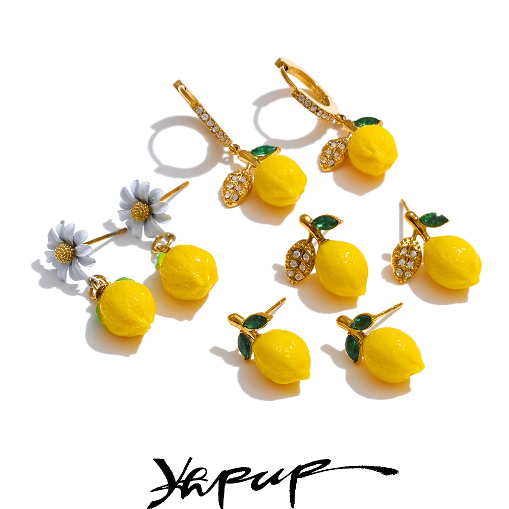 Yhpup Jewelry Dangle Earrings for Women Stainless Steel