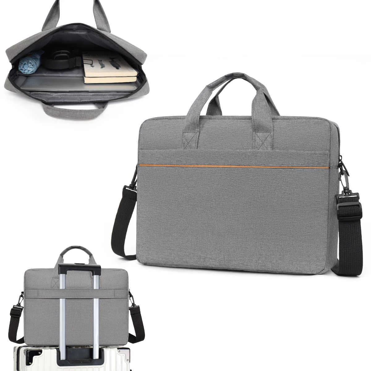 Large-Capacity Laptop Bag 16inch 14inch Handbag Suitable for Apple MacBook Air, Huawei Matebook, Lenovo Xiaoxin, Unisex, High-End New Style, Commuter Anti-Drop Protective Case