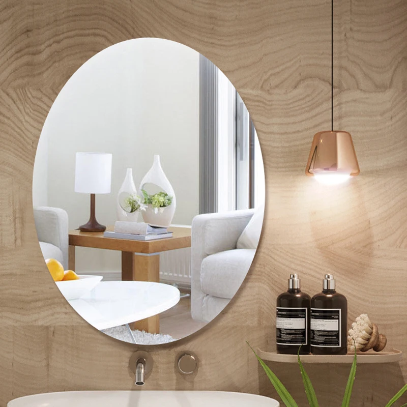 מודרני פשטות 40x60Cm מראה אובלית מותקנת על הקיר לחדר האמבטיה עיצוב ביתי לחדר השינה אספלו למקלחת מריה האמבטיה