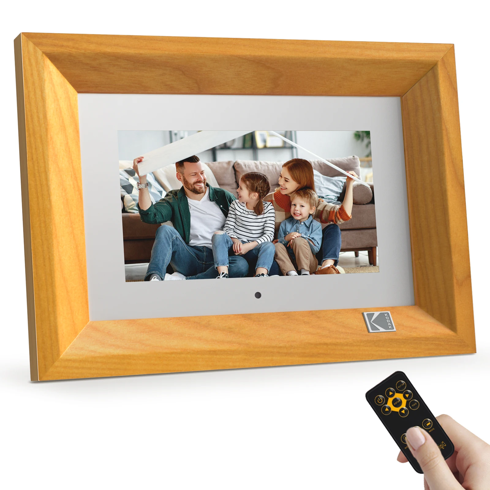 Kodak 7 Inch Wooden Digital Picture Frame with Remote Desktop,1024*600
