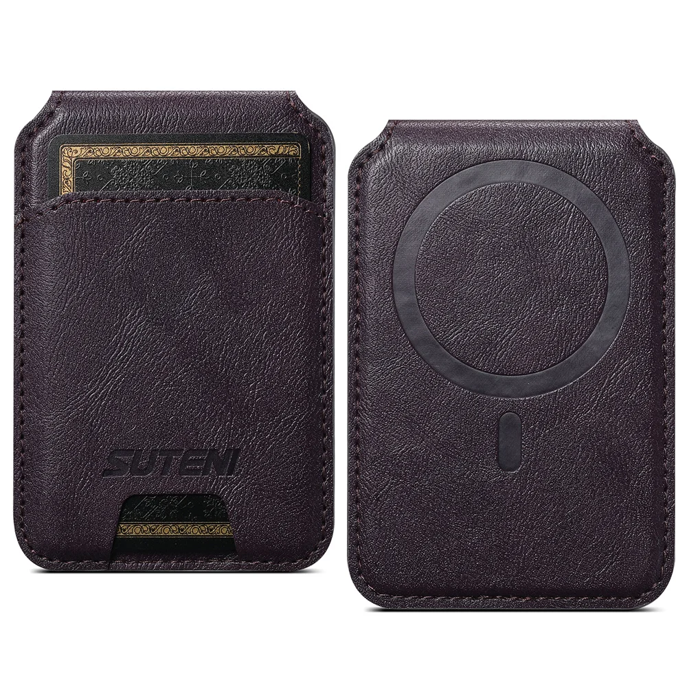 Elegant Magnetic Leather Wallet with Flip Slot Card Holder