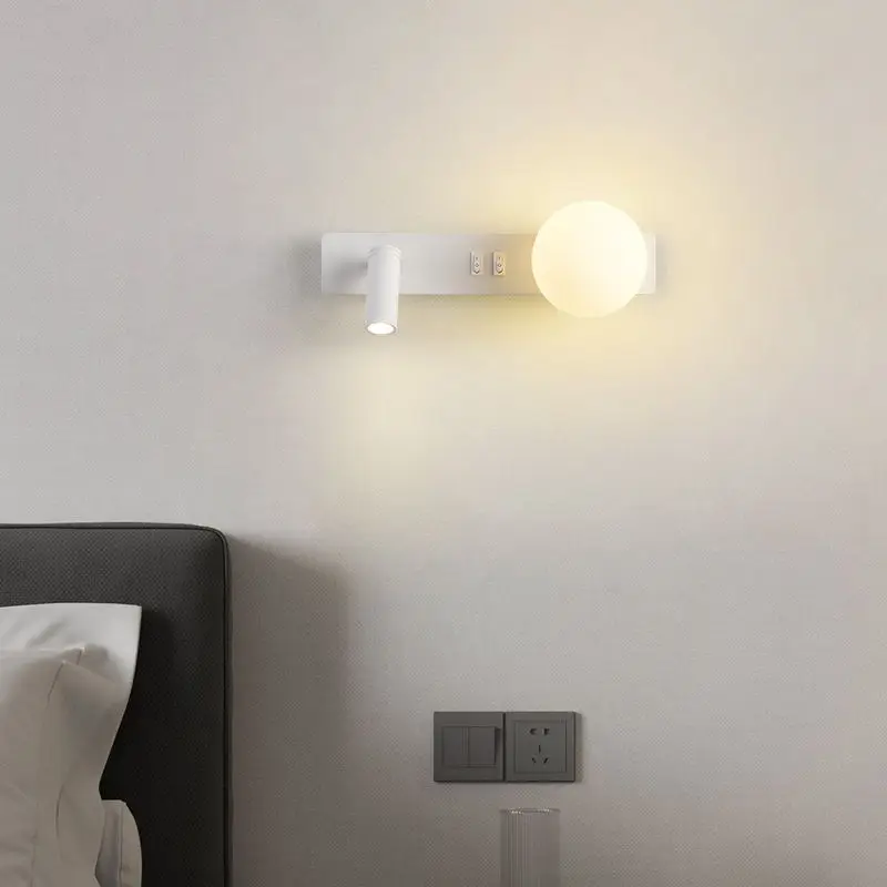 Nordic wall lamp LED indoor lighting 110V 220V art creative wall light for bedroom bedside living room home decor sconces