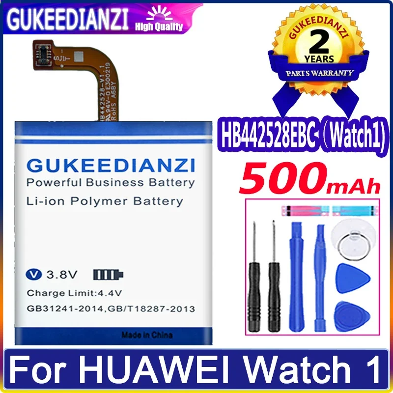 

Аккумулятор HB442528EBC для часов HUAWEI Watch 1, фотоаккумулятор 500 мАч, батареи + Инструменты