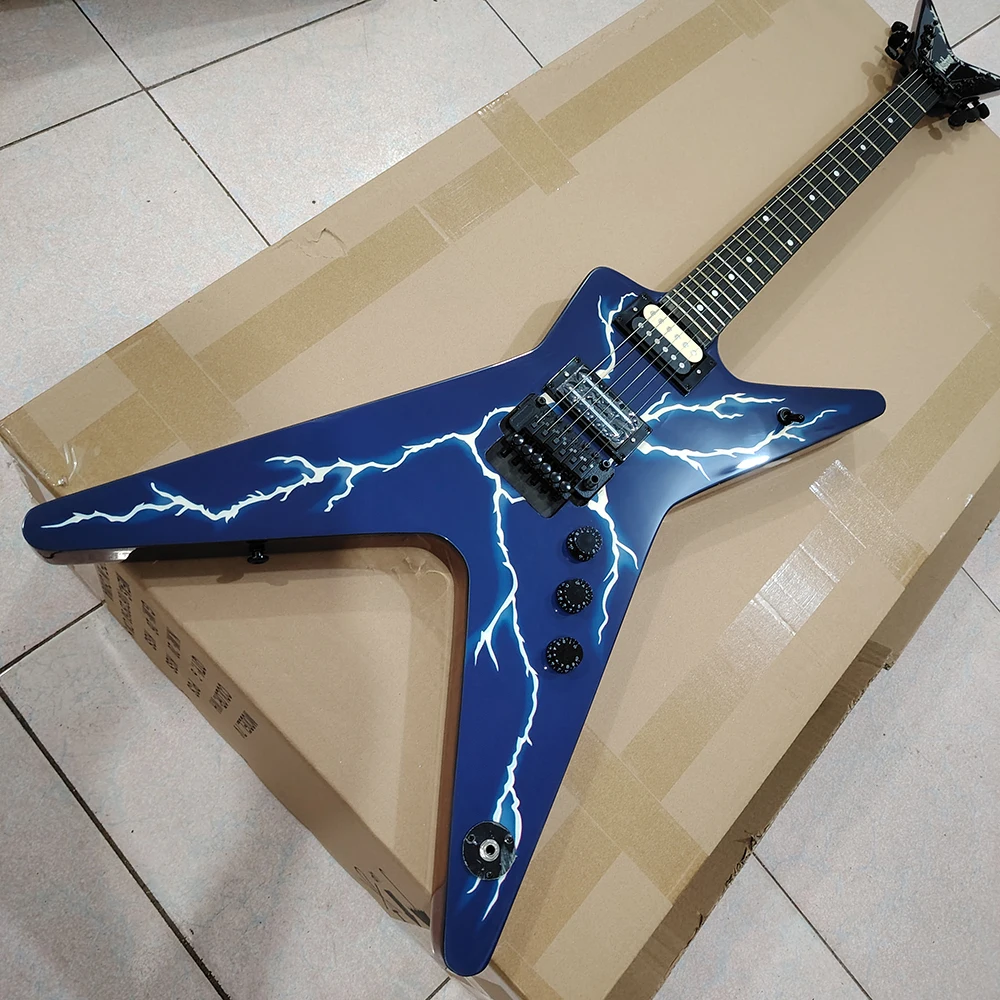 Wa shburn Di me Blue Lightning Electric Guitar