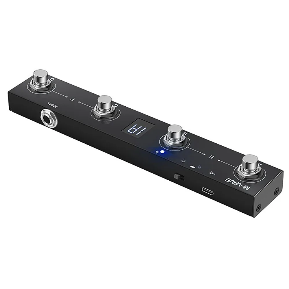 MIDI Keyboard Controller M-VAVE Chocolate MIDI BT Wireless Rechargeable 4 Buttons Foot Controller Pedal Wireless Transmission System