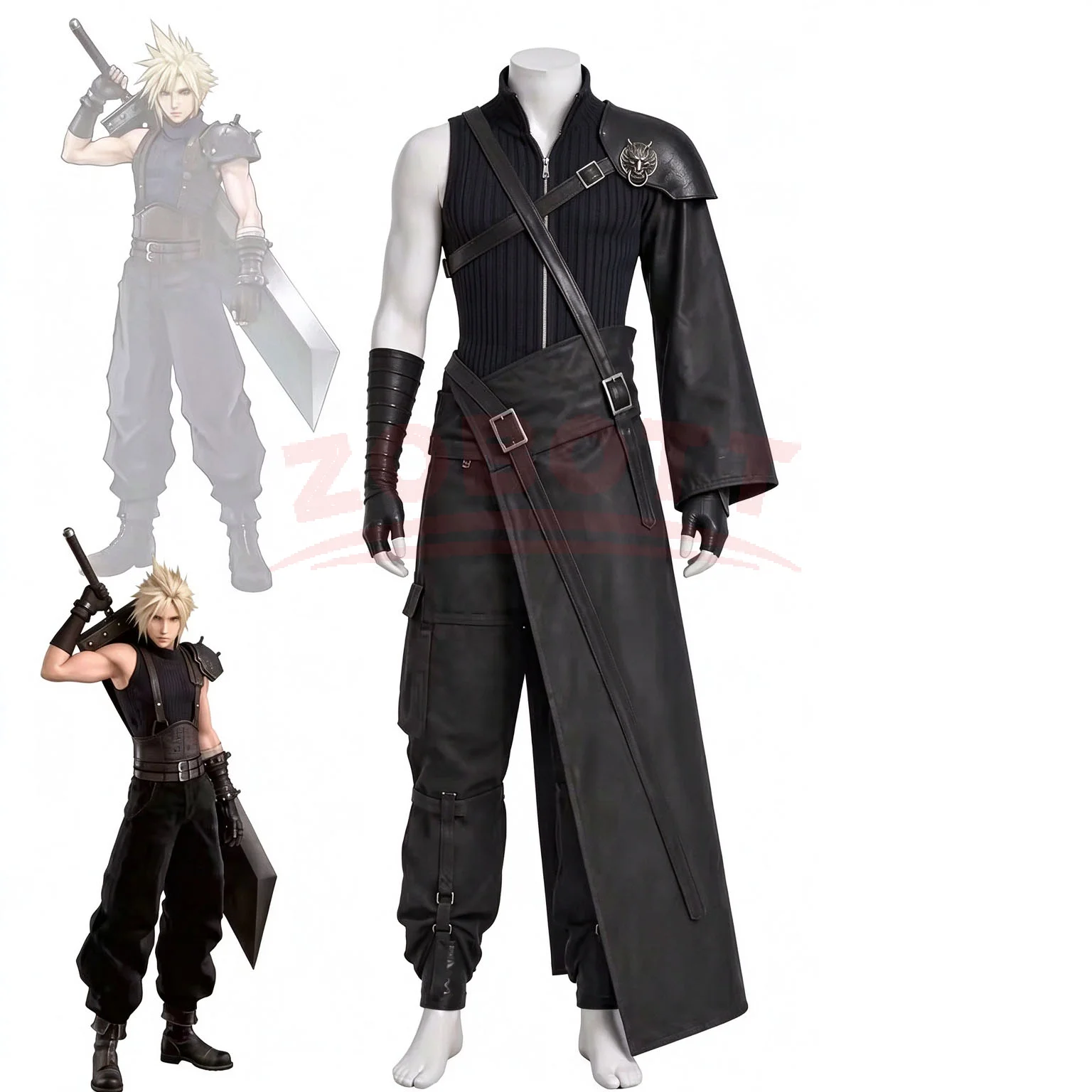 فانتازيا FF7 كلاود سترايف ملابس تنكرية للعبة الأنم...