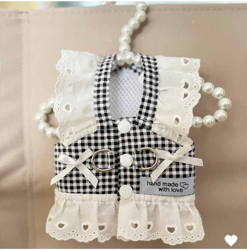 Cat Dog Dress Harness Gonna Summer Pet Clothes Abiti Yorkshire Terrier Pomeranian Malta Schnauzer Barboncino Bichon Abbigliamento