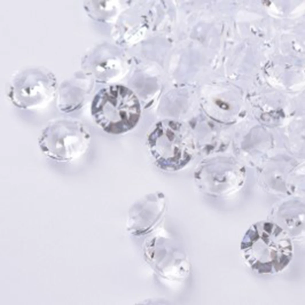 1000 Stuks Kristal Gemengd Transparant Acryl Kristal Bruiloftsfeest Decor Confetti Scatter Kralen Vaas Filler