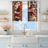 2pcs Santa Claus and Snowman Printed Curtain for Christmas Home Decor - Rod Pocket Window Treatment for Bedroom, Office, Kitchen 3