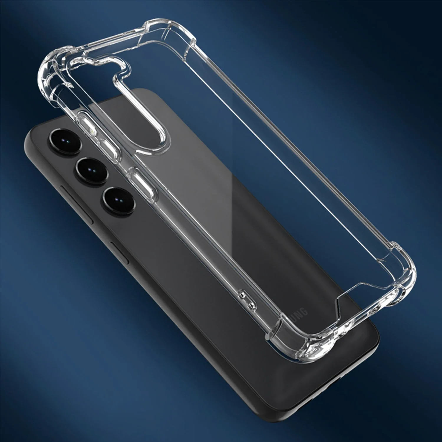 Luxury Transparent Airbag Clear Back Cover - Hybrid Shockproof Hard Case
