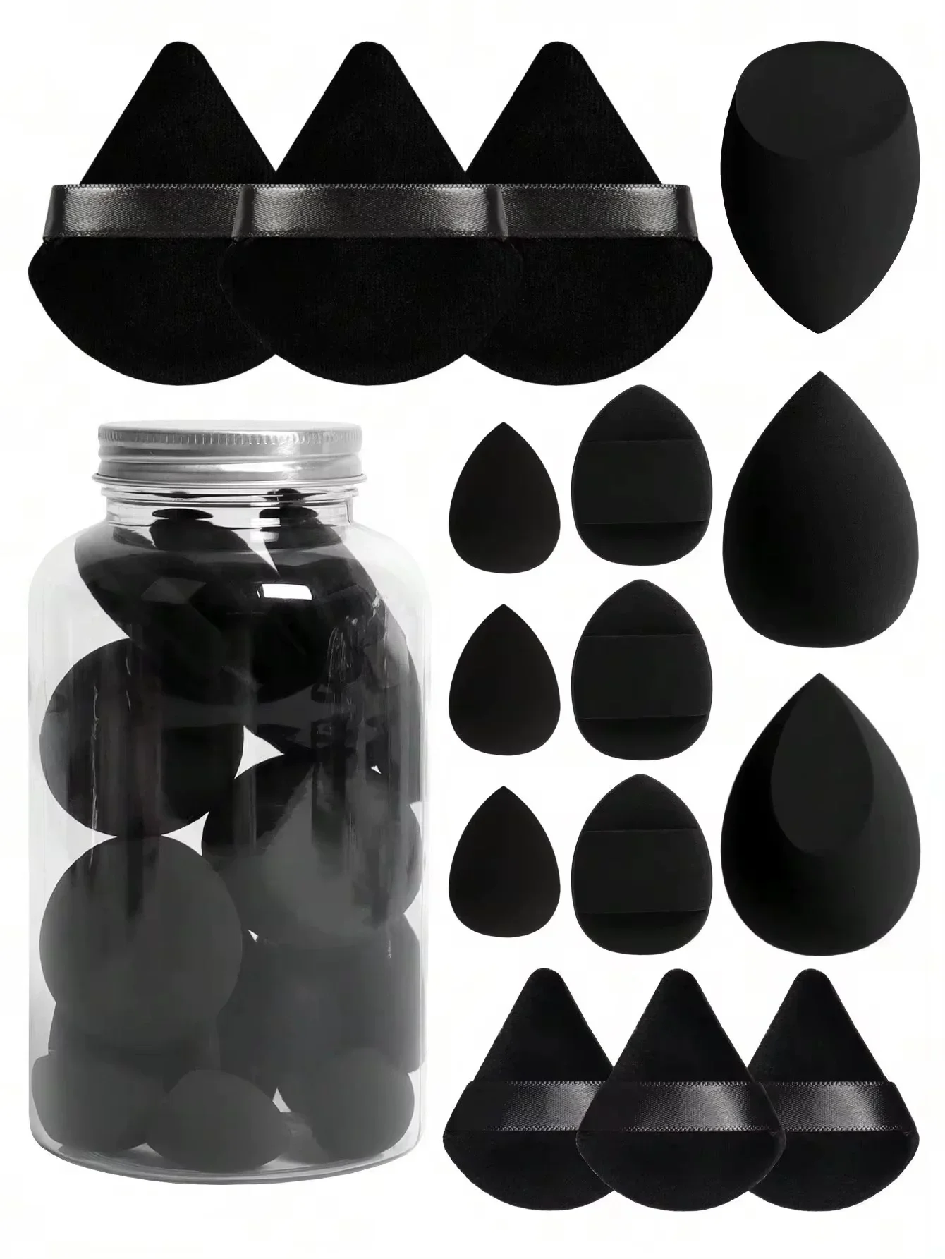 15Pcs Black in box