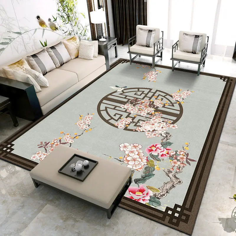 Chinese Style Carpet Living Room Sofa Coffee Table Large Area Carpets Home Non-slip Anti-fouling Floor Mat Bedroom Bedside Rugs 4