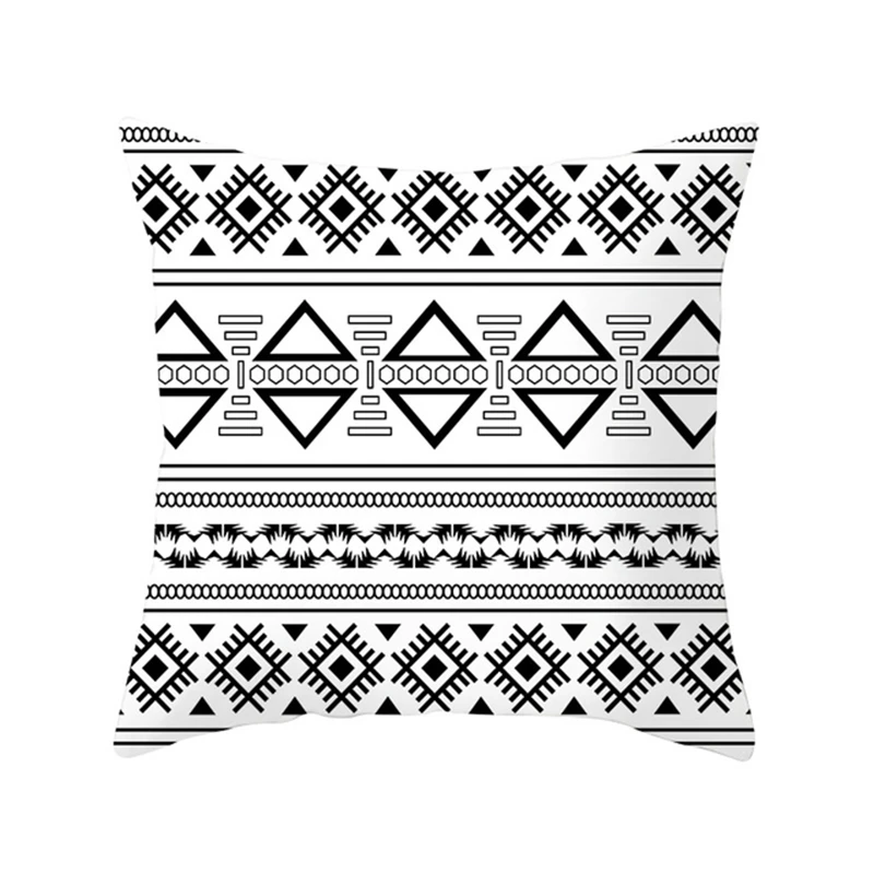 2022 Black White Geometric Creative Print Cushion Cover Sofa Decoration Pillow Cover Comfortable Simple INS Home Decor 45x45CM