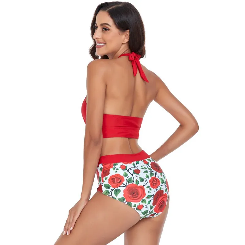 Ygolonger Two Piece Swimsuit 2023 Hot Girls Hollow Out Design Sense  Halternec Outer Wk Slim Top Backless Camisole Women's Wear