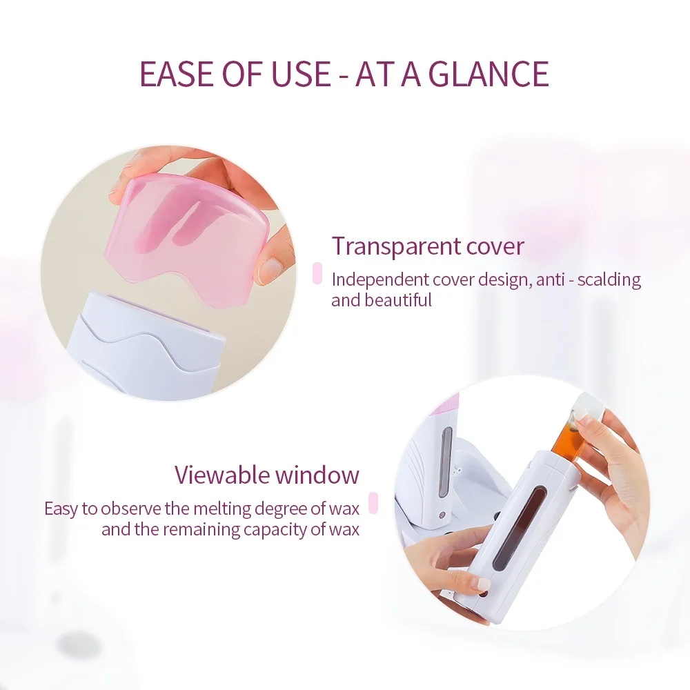 Electric Double Rolling Depilatory Waxing Machine Double Base Wax Heater Hair Removal Waxing Warmer Epilator for Whole Body 5