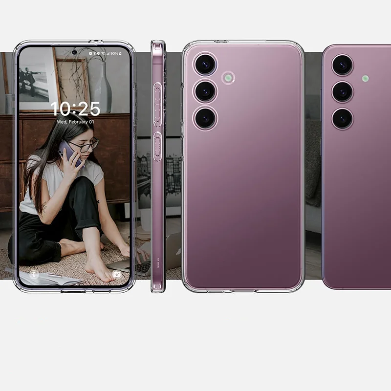 Ultra Thin Transparent TPU Case For Samsung Galaxy S24 Ultra Plus Solid Color Silicone Soft Shell Bumper Outer casing funda_voghion.com