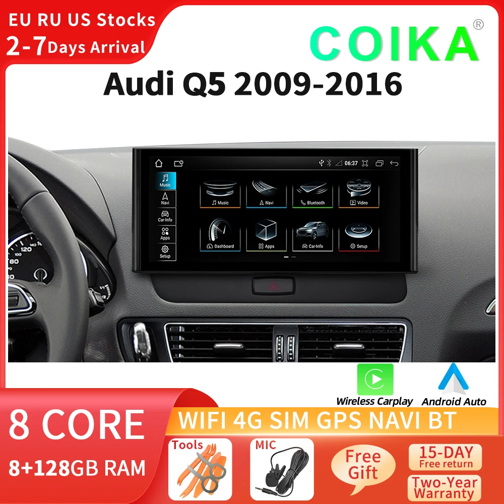 Coika android 13 auto multimedia radio player für audi q5 2010 