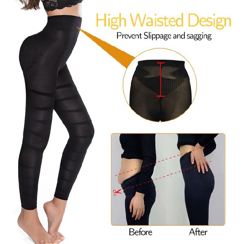 2SIZEDOWN COMPRESSION PANTYHOSE Women Legs Shaper Pants Slimming Tights  Stocking