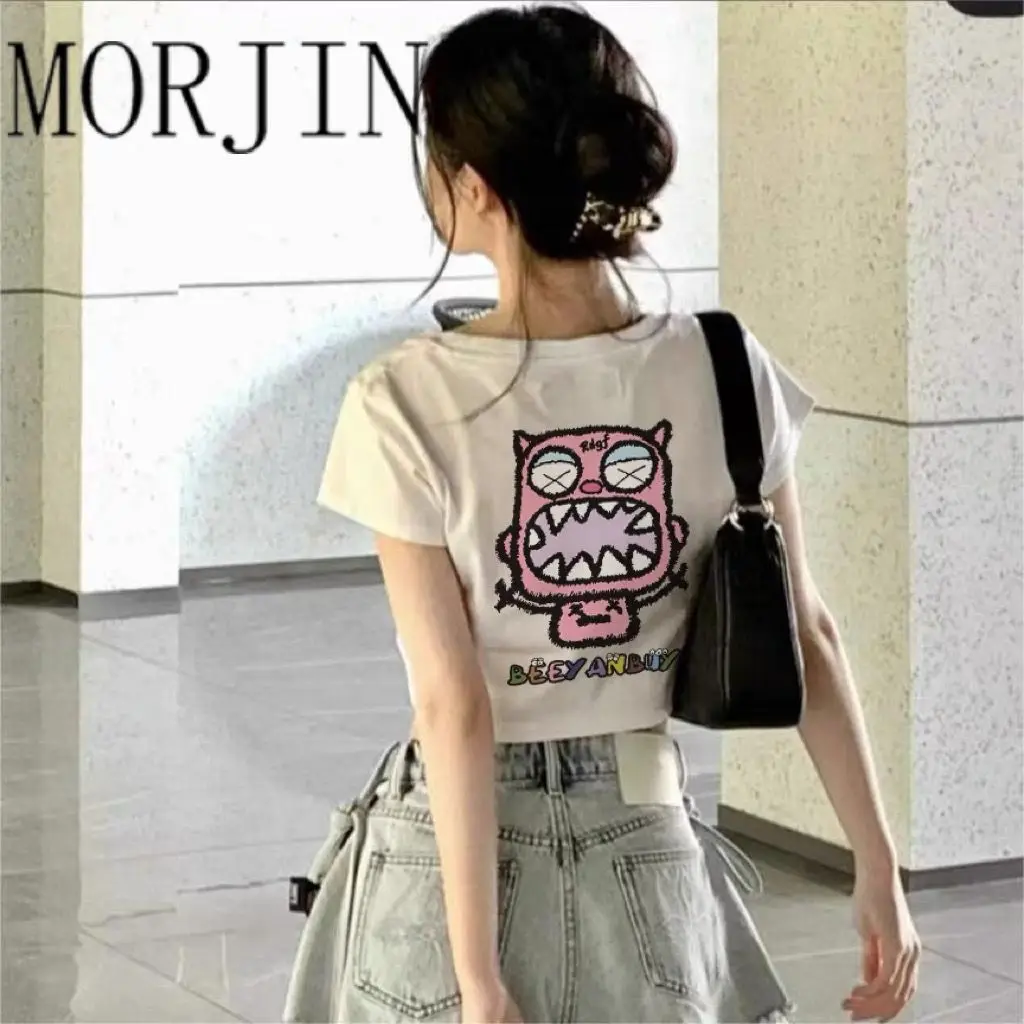 

Cartoon Print Casual Fashion Women T Shirt Harajuku Graphic Top Aesthetic Harajuku Graphic T Shirts Punk Crop Top Women Clothes