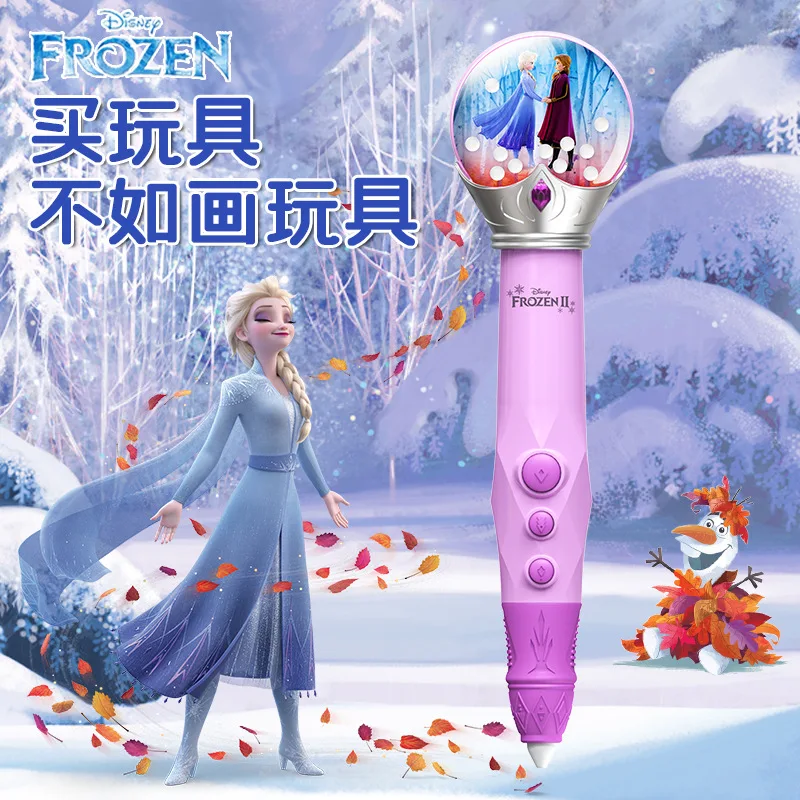 

Disney girls frozen 3D Printing Pen Set Cartoon Smart Painting Pen Mickey Magic DIY Painting kidsToy Gift