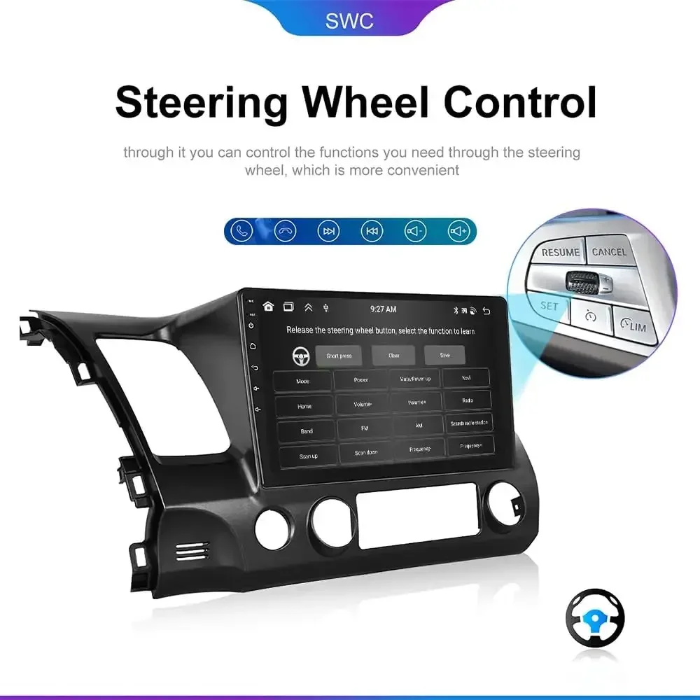 Android 13 Car Stereo Radio for Civic 2006-2011 with Carplay
