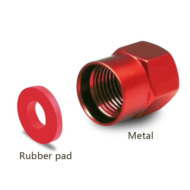 Metal valve caps color options water resistant detail