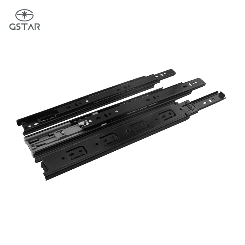 Push to Open Drawer Slides Full Extension Handleless Side Mount Ball Bearing Track Guide Runners Telescopic Drawer Pocket Slides