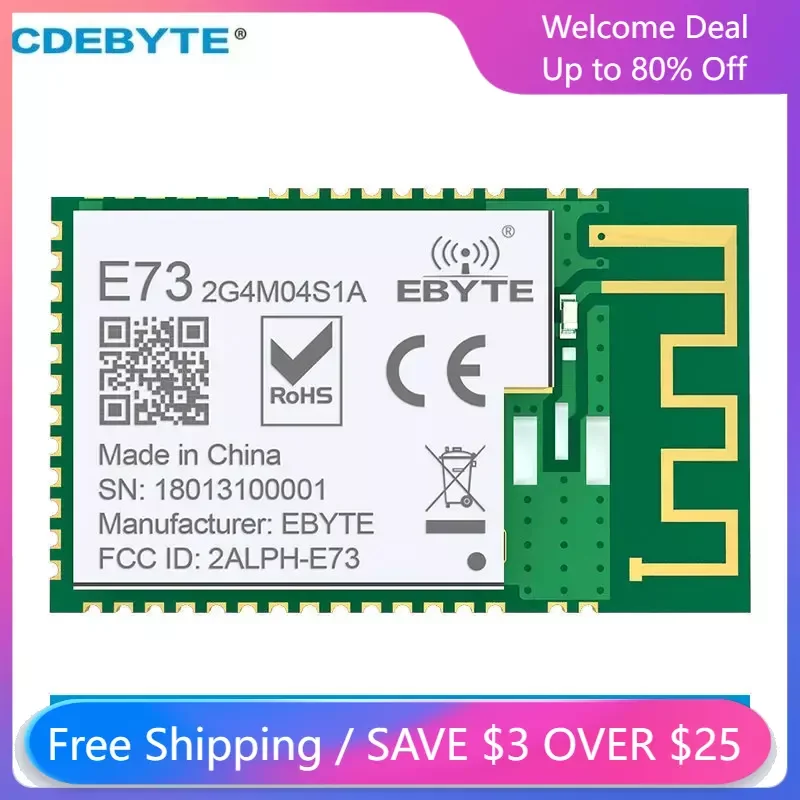 

nRF52810 BLE 4.2 BLE5.0 2.4GHz SoC Bluetooth Module Micro-size Wireless Transceiver Module CDEBYTE E73-2G4M04S1A CE RoHS FCC