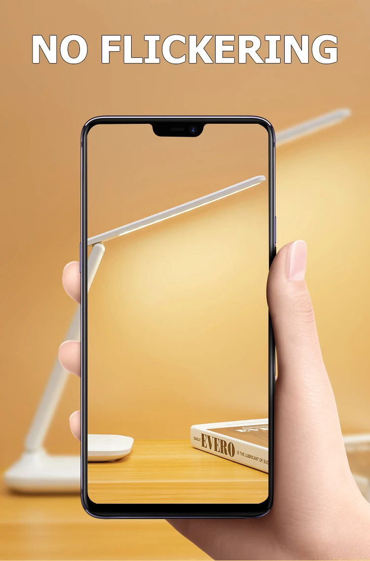 Foldable Desk Lamp - USB Rechargeable Eye Care Reading Light With Adjustable Brightness
