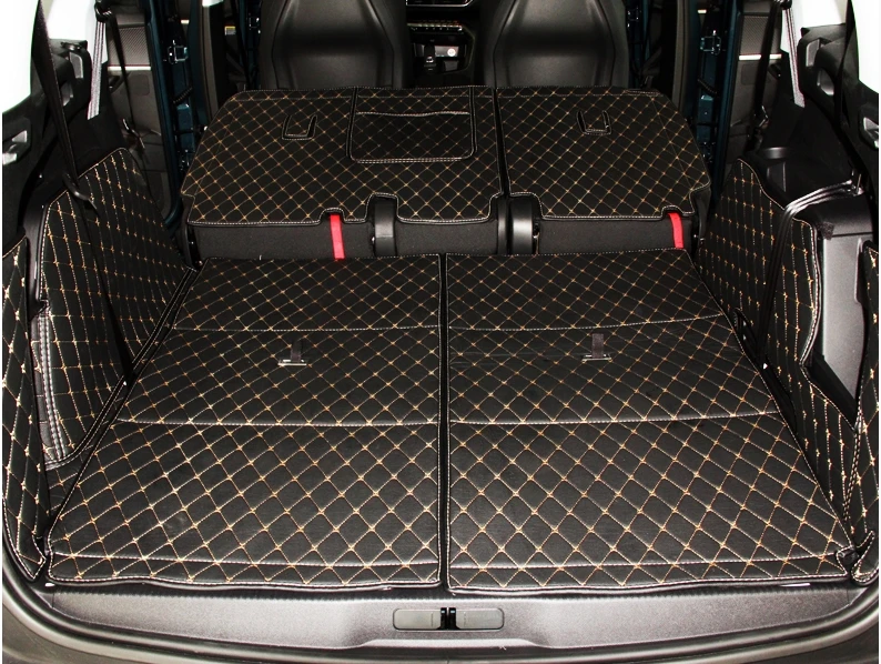 

High quality! Special car trunk mats for Peugeot 5008 7 seats 2022-2017 durable cargo liner mat boot carpets cover,Free shipping