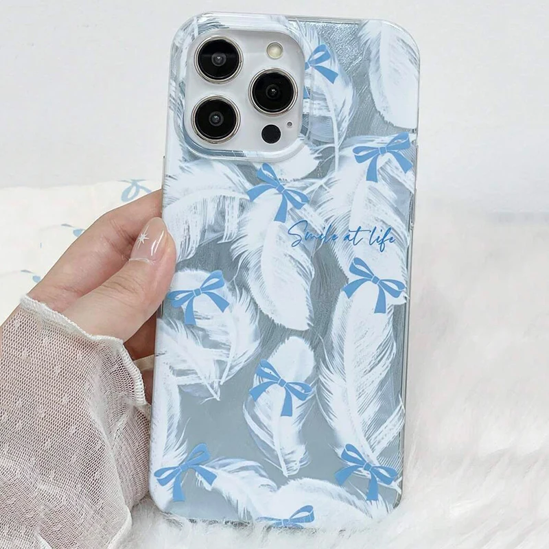 Elegant Butterfly Bow Print Phone Case Cover