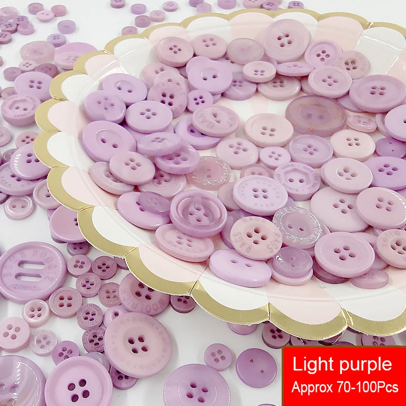 Vibrant Assorted Resin Buttons - 50g Pack for Crafting & DIY Projects