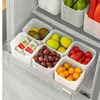 1/5pcs Fridge Door Storage Box Food Fresh Refrigerator Organizer Bin Food Container Kitchen Fruit Vegetable Box Shelf Basket 6
