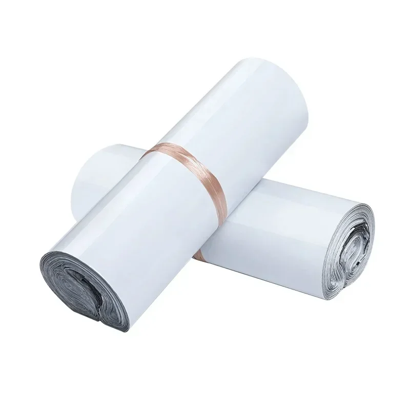 Courier Bag Mailing Bags Express Bag 100Pcs Shipping Envelope Bags Plastic Express Envelope Storage Bags Grey White Color Mailing Self Adhesive Seal Courier Bag