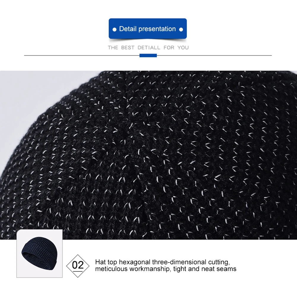 Unisex Winter Reflective Beanie 