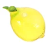 Glass Lemon Vase for Home Decoration Artistic Fruit Shaped Flower Vase Mini Glass Decor Vase for Kitchen Dining Room Flower Arra 1