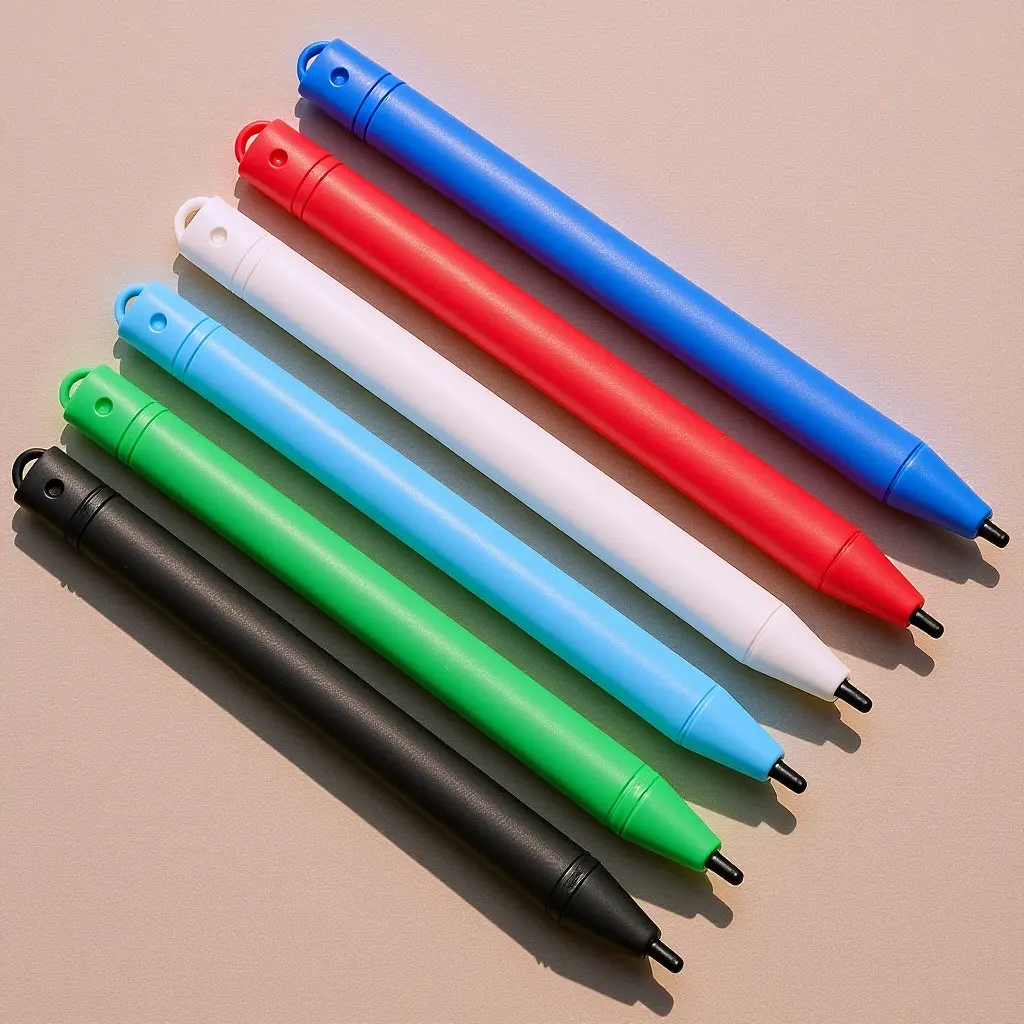 6Pcs 드로잉 보드 펜 LCD 쓰기 태블릿 부드러운 표면 날카로운 모서리 없음 부모 대화형 드로잉 도구 세트