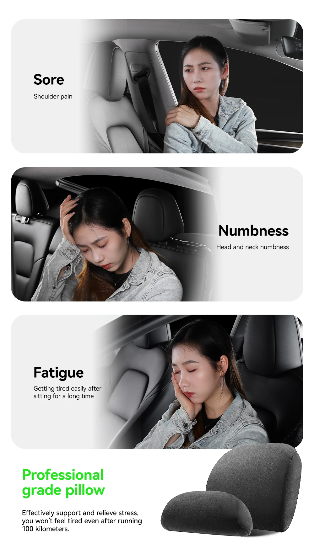 For Various car models biological cotton Neck Pillow Protection Lumbar Backrest