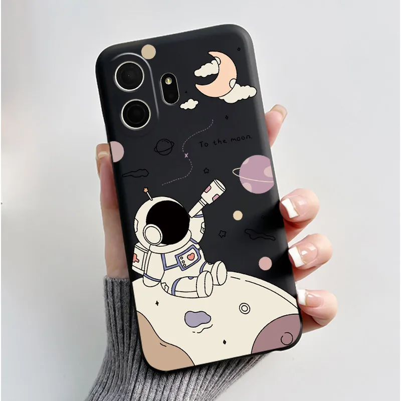 Aesthetic Cute Cat Cartoon Shockproof Silicone TPU Back Cover