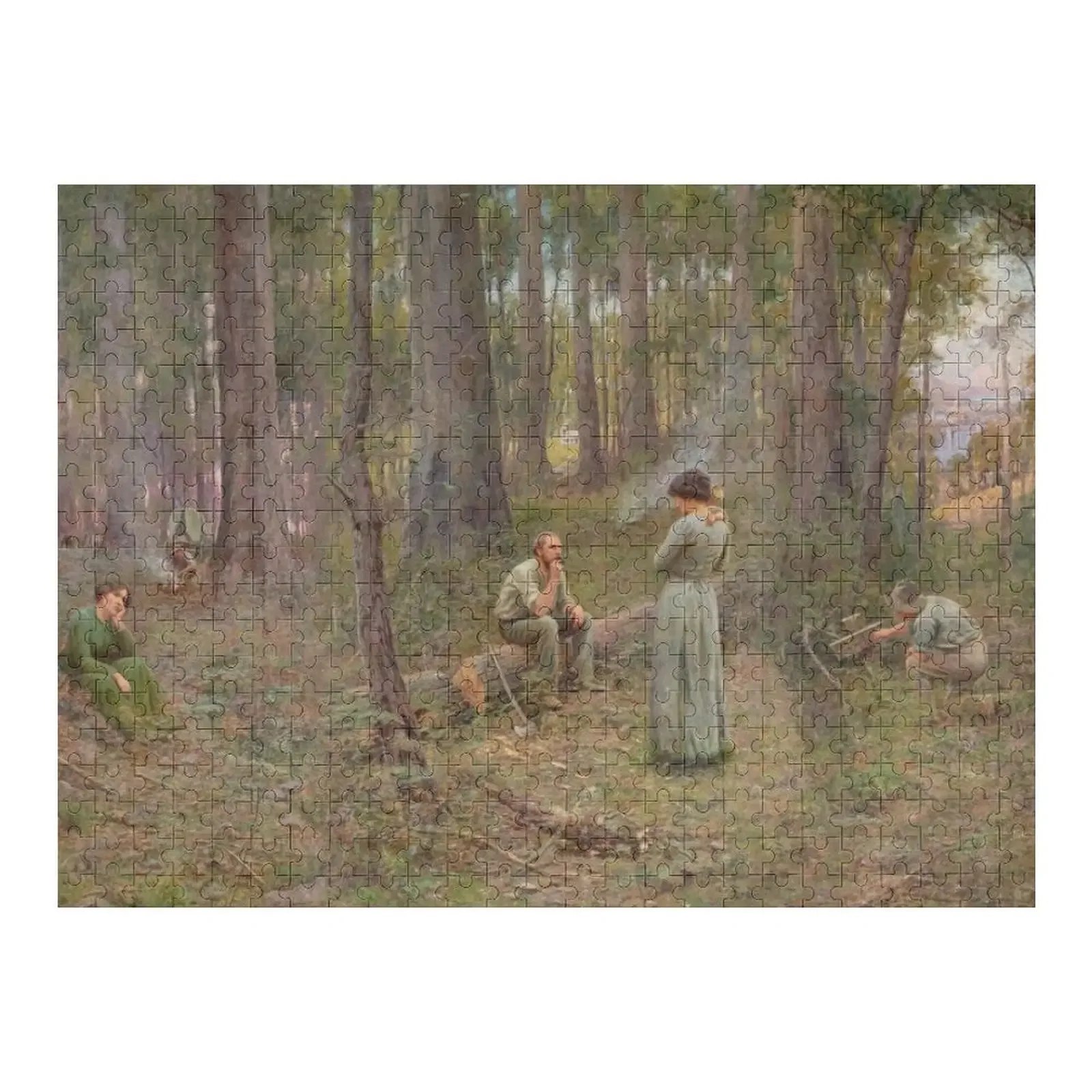 Frederick McCubbin - The Pioneer Jigsaw Puzzle Personalize Personalized Wooden Name Wood Animals Works Of Art Puzzle
