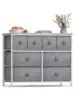 Sorbus Dresser with 8 Drawers - Chest Clothing Organizer Unit with Steel Frame Wood Top Knob Handle Easy Pull Fabric Bin 1